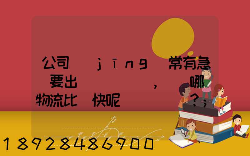 公司經(jīng)常有急貨要出，請問哪個物流比較快呢？